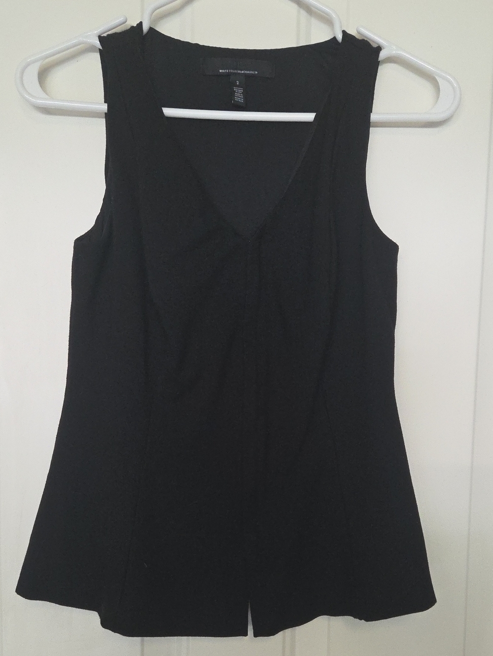 White House Black Market Black V-Neck Sleeveless Tank